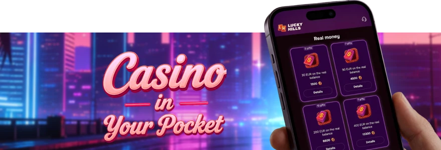 LuckyHills Casino mobile bonuses